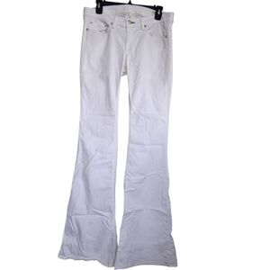 Rag & Bone Size 31 flare White Low Rise Jeans Denim